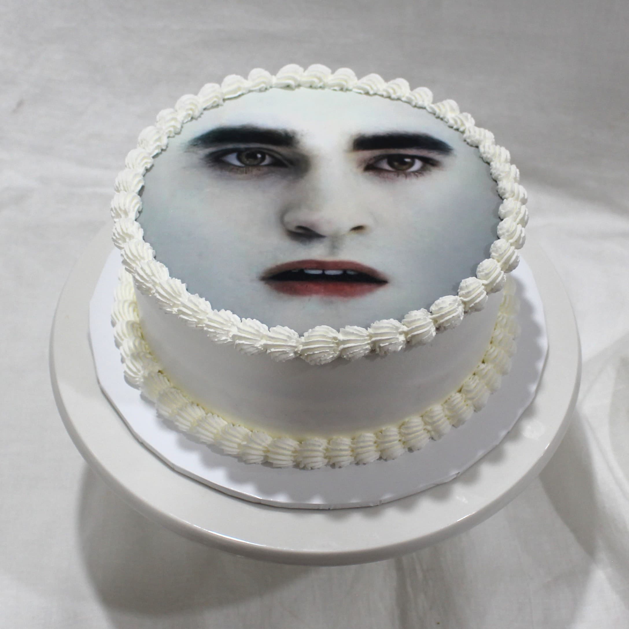 Custom cake with face portrait sculpted detail detail — Angel Bakes, Adelaide