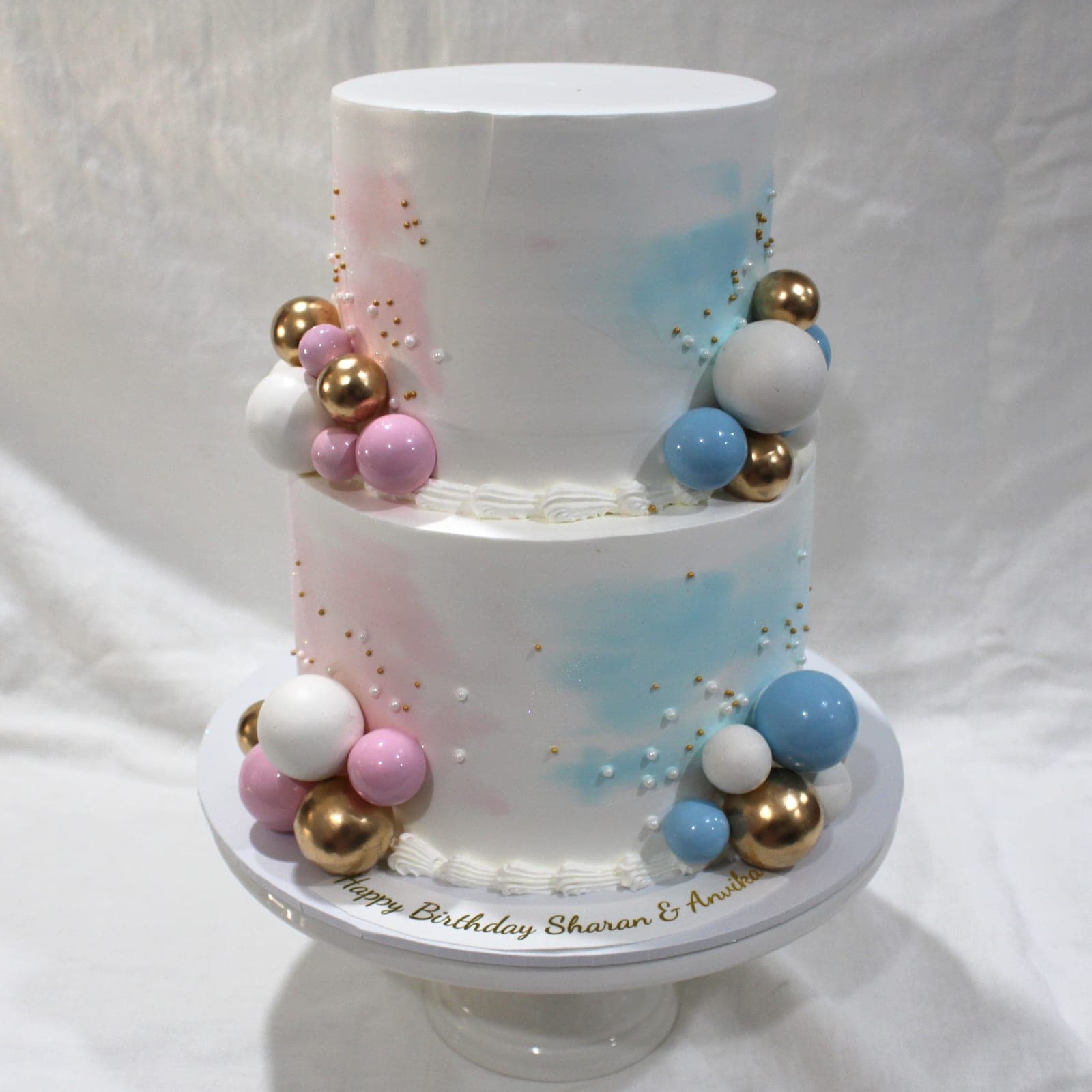 Custom cake with penguin ice scene detail — Angel Bakes, Adelaide